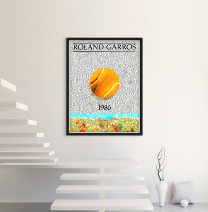 Affiche Tennis Roland Garros 1986