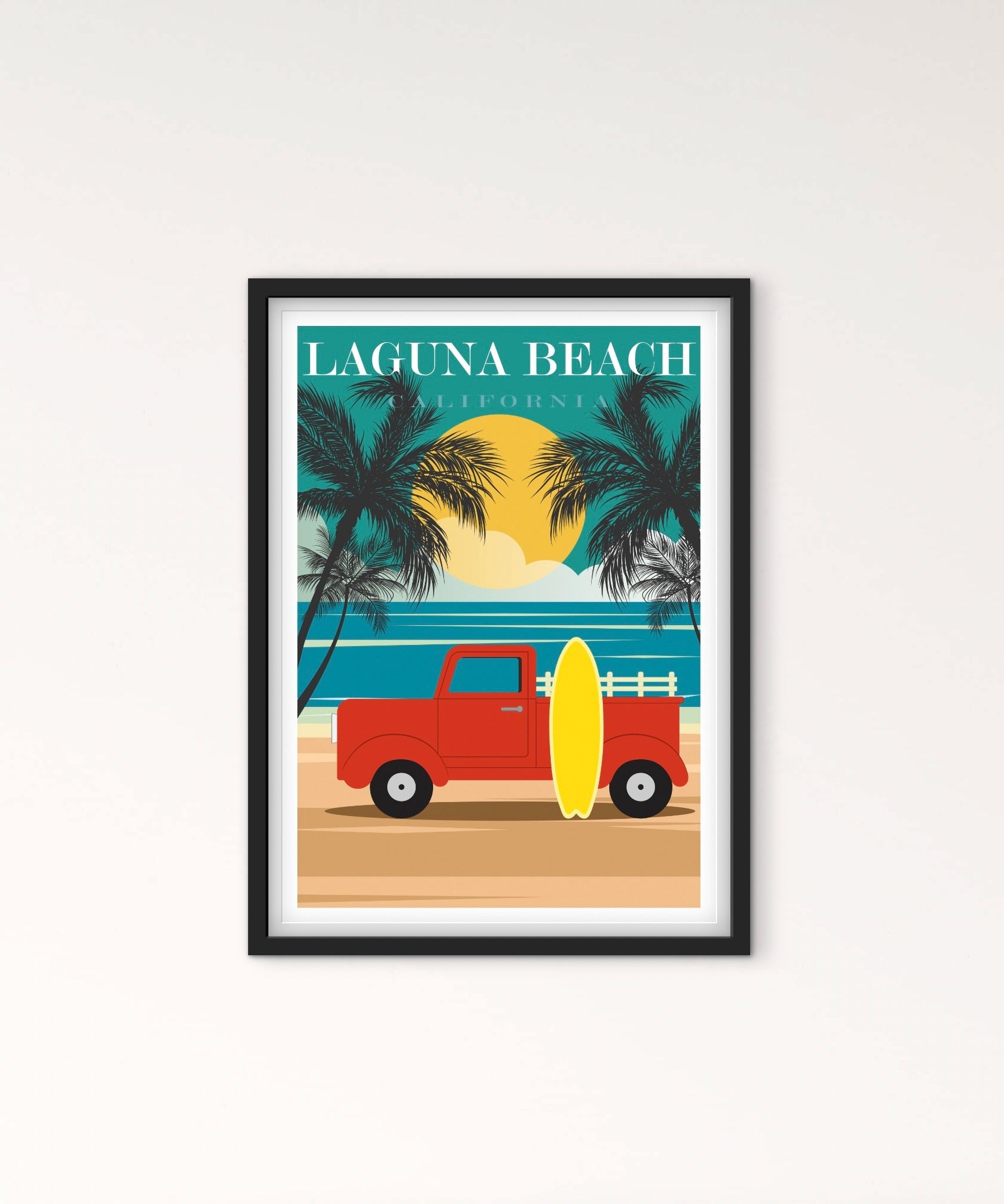 Affiche California Plage affichevintagefrance