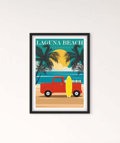 Affiche California Plage affichevintagefrance
