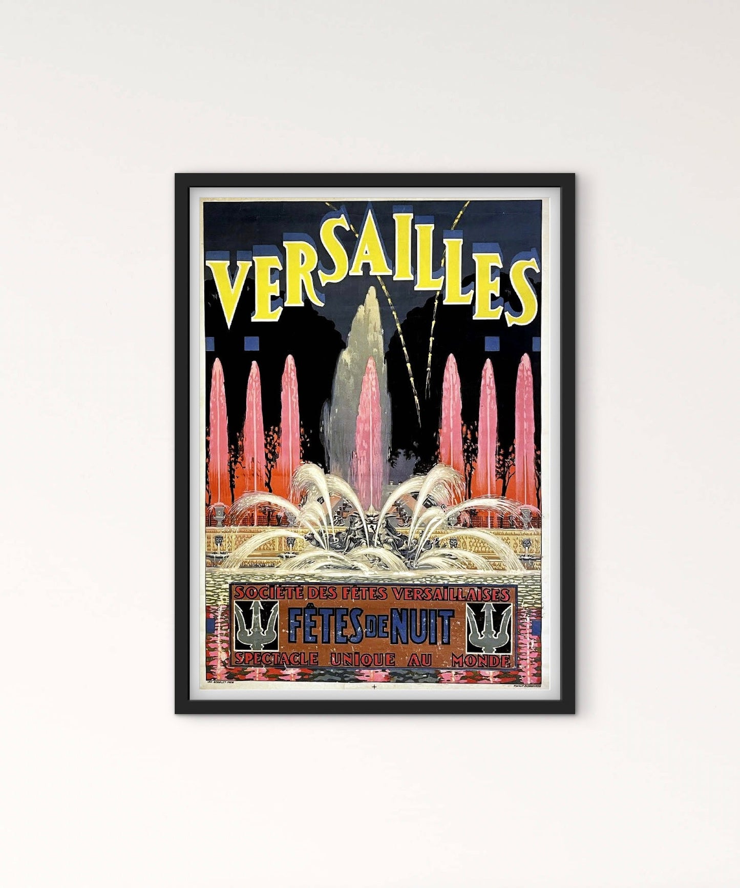 Affiche Versailles société des fêtes versaillaise de nuit affichevintagefrance