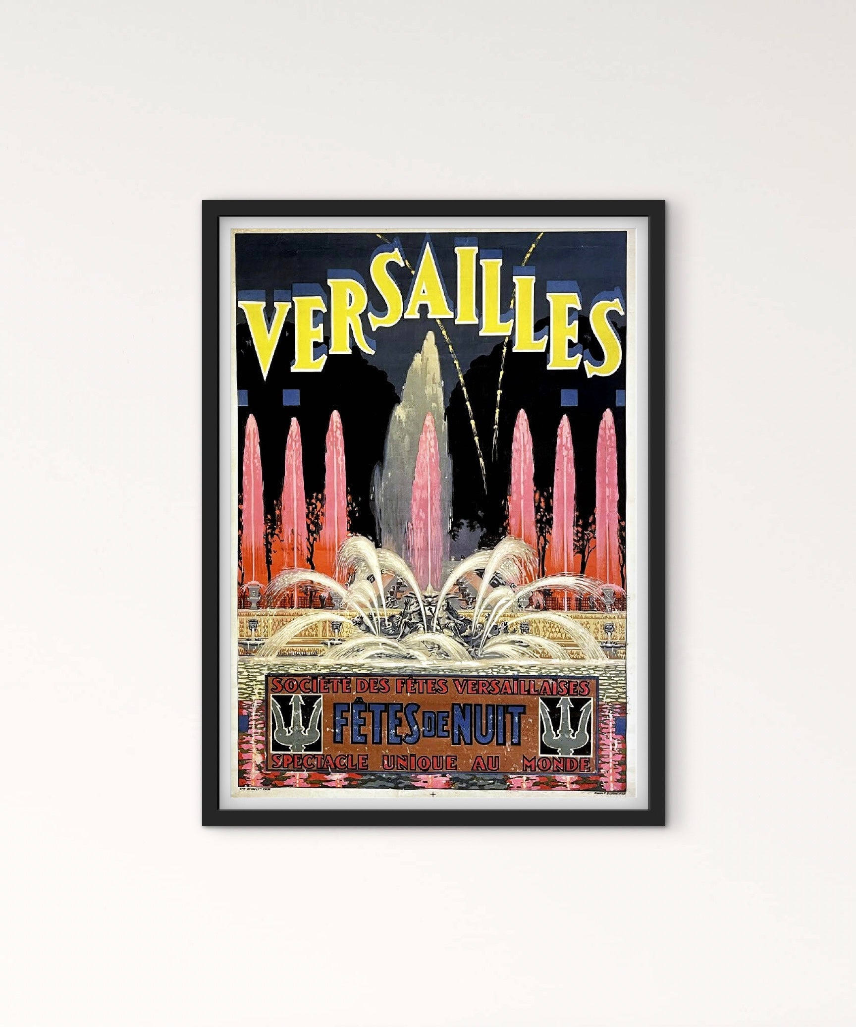 Affiche Versailles société des fêtes versaillaise de nuit affichevintagefrance