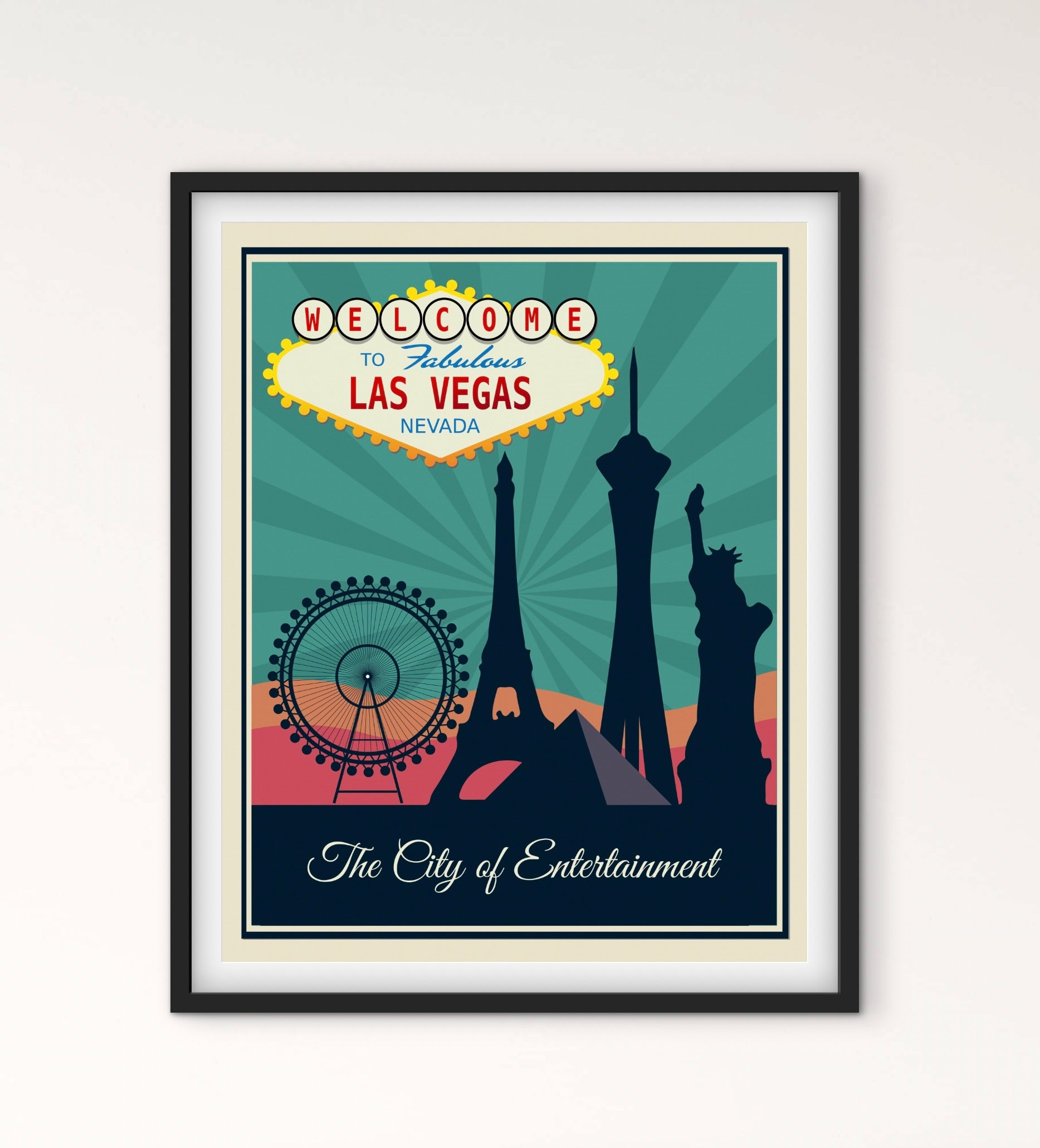 Affiche Las Vegas - affichevintagefrance