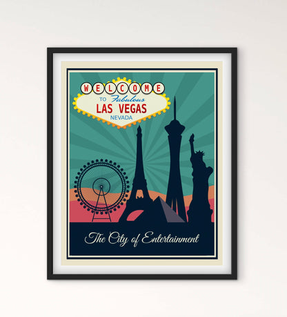 Affiche Las Vegas - affichevintagefrance