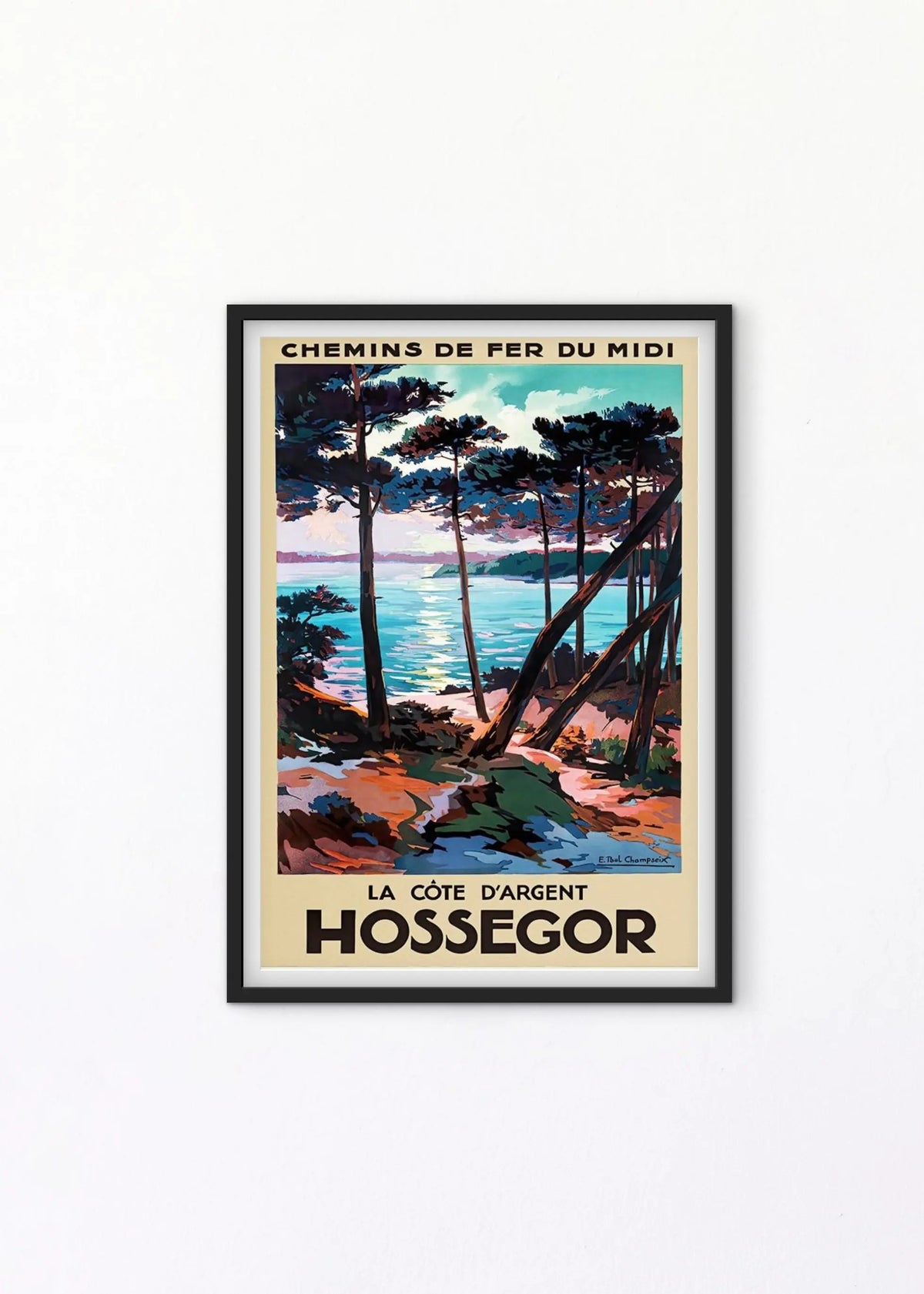 Affiche Hossegor Landes affichevintagefrance