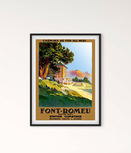 Font-Romeu-Odeillo-Via, station climatique affichevintagefrance