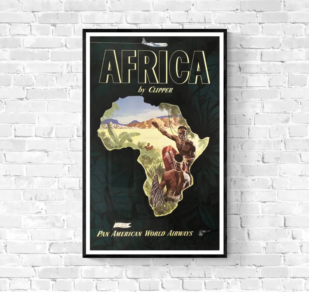 Affiche Afrique voyage air affichevintagefrance