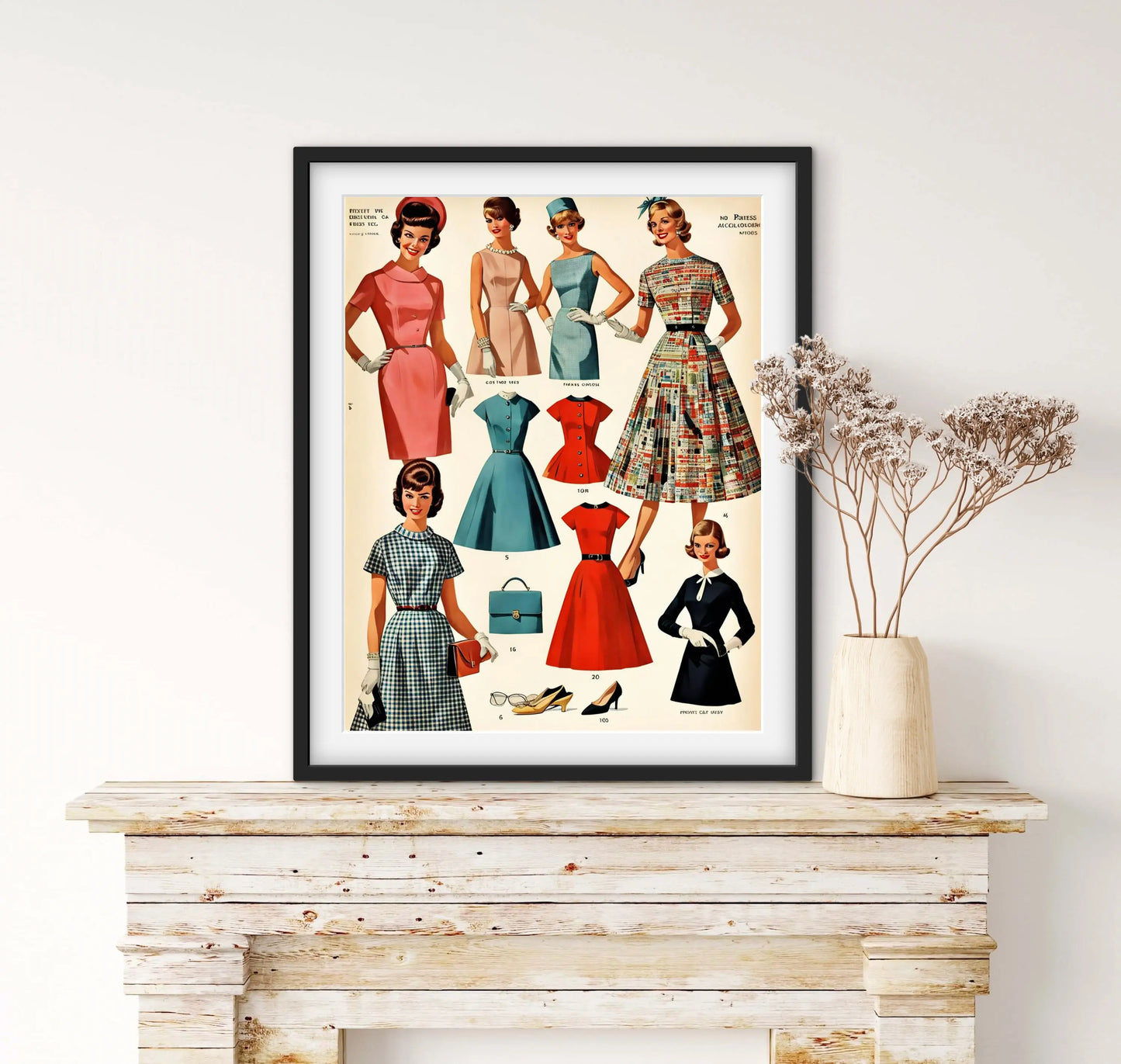 Affiche catalogue de mode des années 1960 femme affichevintagefrance