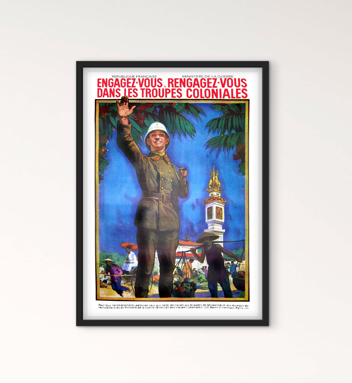 Affiche Engagez vous dans la troupes coloniales
