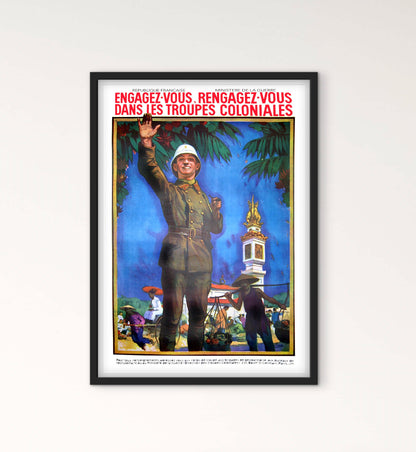 Affiche Engagez vous dans la troupes coloniales