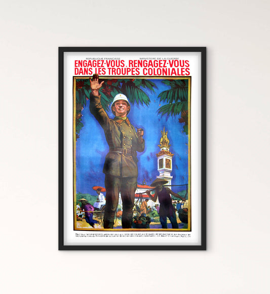 Affiche Engagez vous dans la troupes coloniales