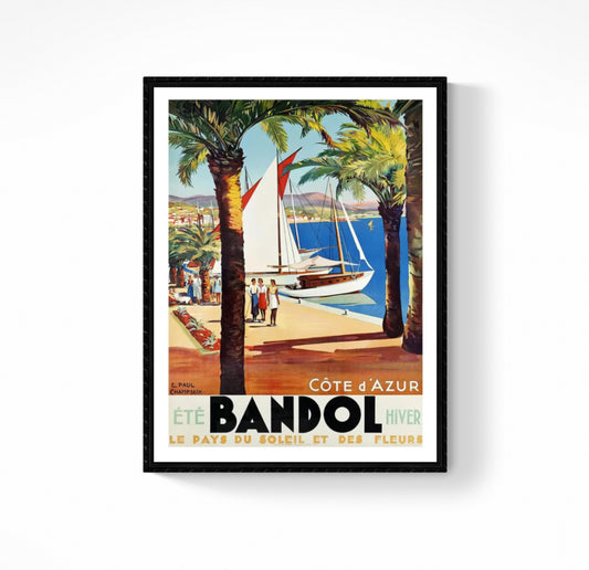 Affiche Bandol Côte d’Azur