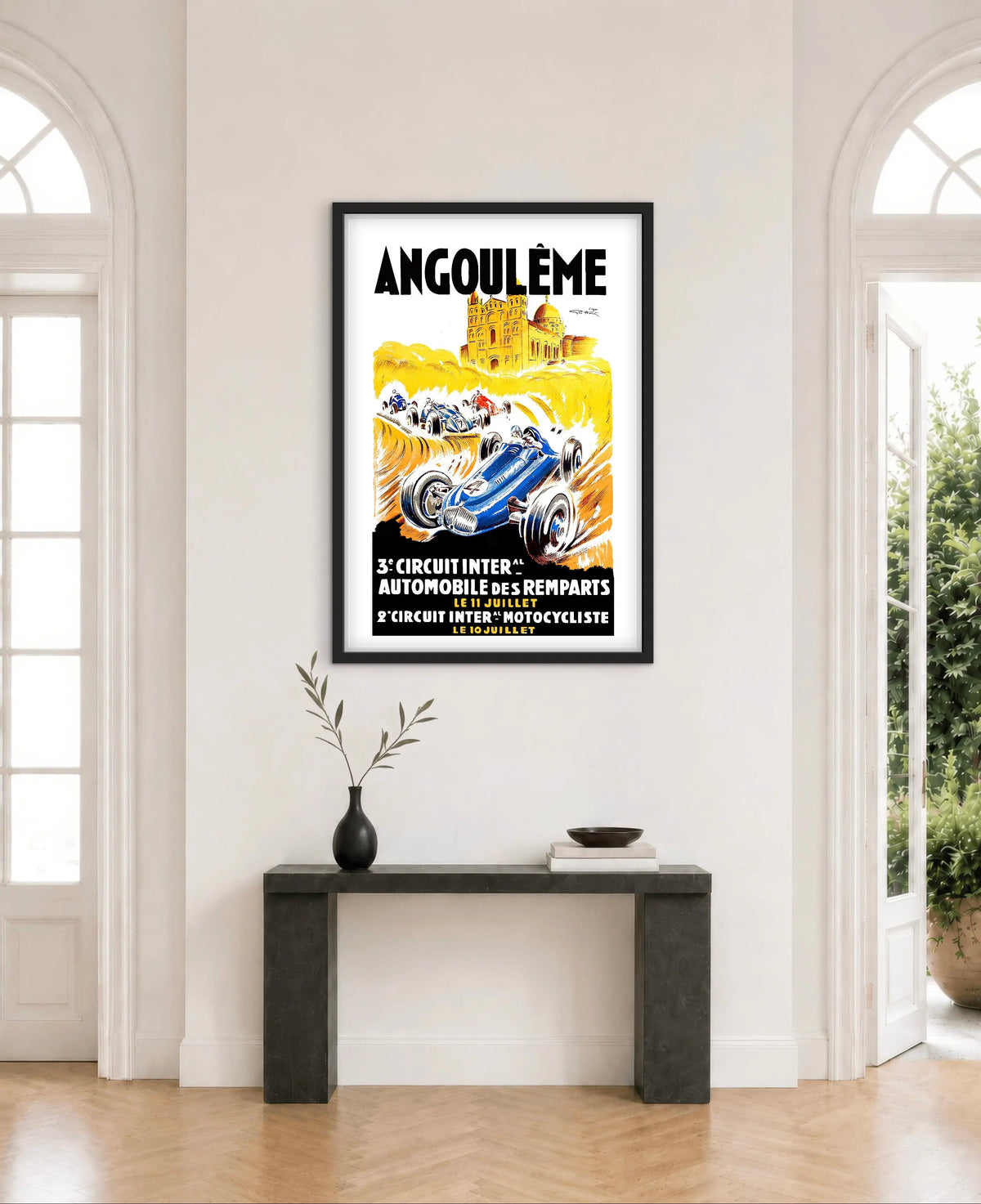 Affiche Angoulême circuit Grand Prix GP automobile motocycliste affichevintagefrance