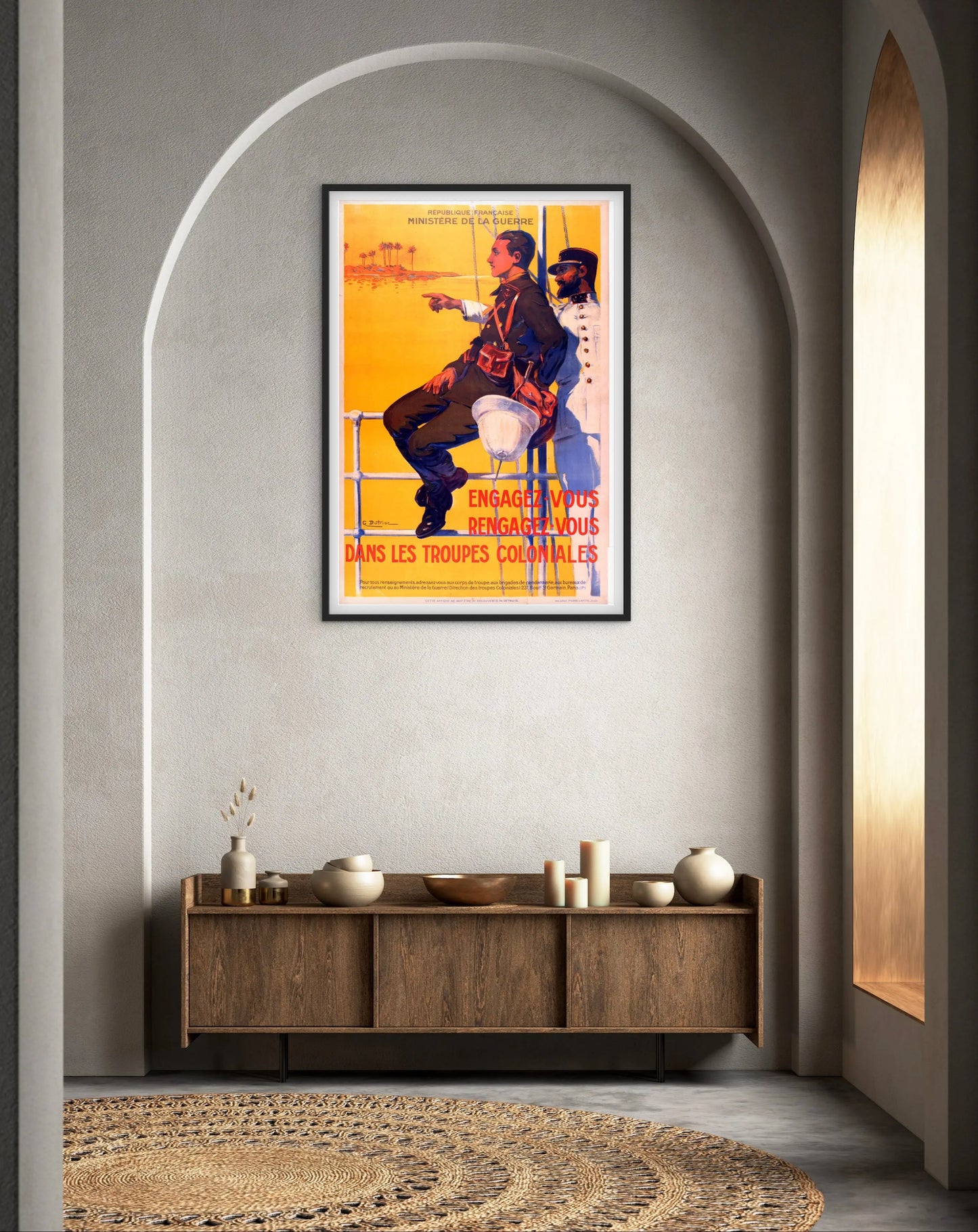 Affiche Engagez vous dans la troupes coloniales affichevintagefrance