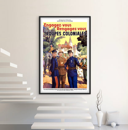 Affiche Engagez vous dans les troupes coloniales