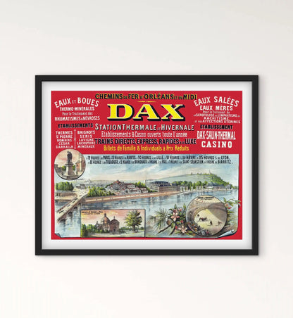 Affiche Dax Landes « chemins de fer d’Orléans » affichevintagefrance