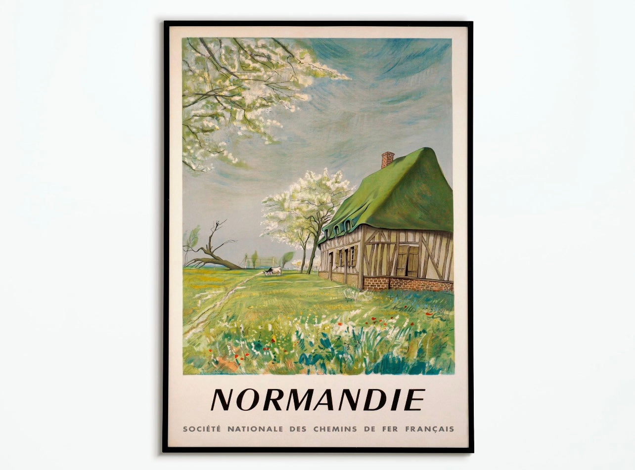 Affiche Normandie SNCF affichevintagefrance