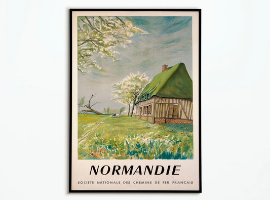 Affiche Normandie SNCF affichevintagefrance