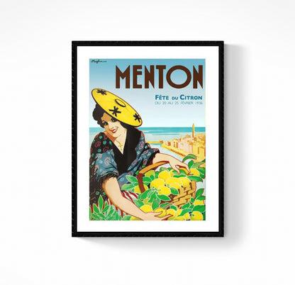 Affiche Menton fête du citron