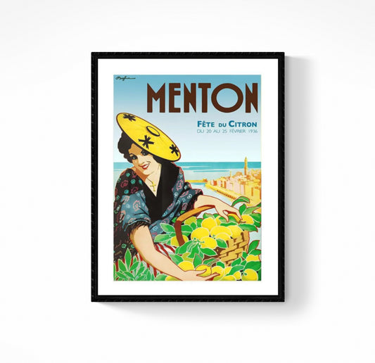 Affiche Menton fête du citron