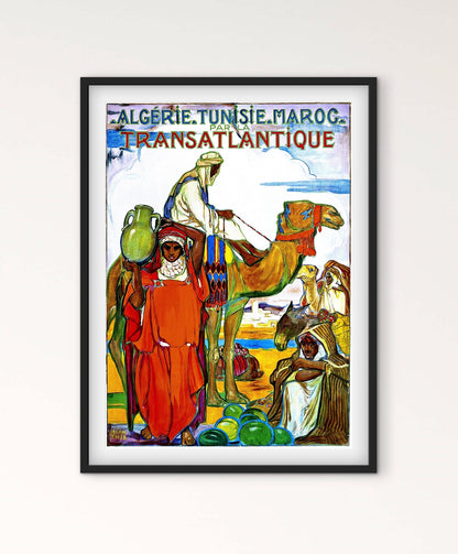Affiche Algérie Tunisie Maroc Transatlantique