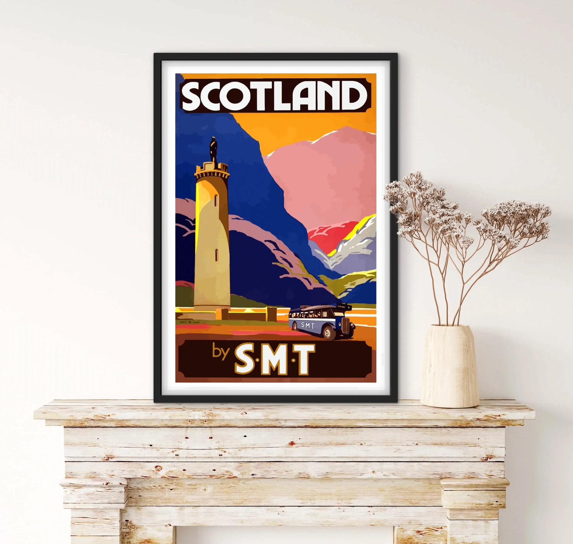 Affiche Écosse « Scotland by SMT » affichevintagefrance