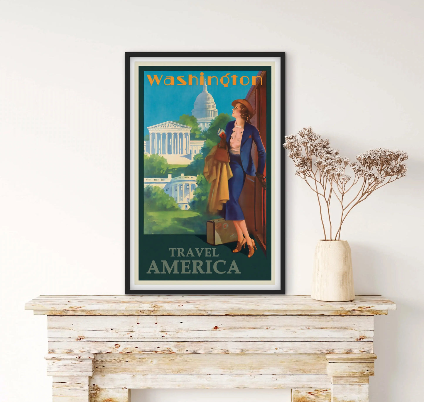 Affiche Washington États-Unis affichevintagefrance