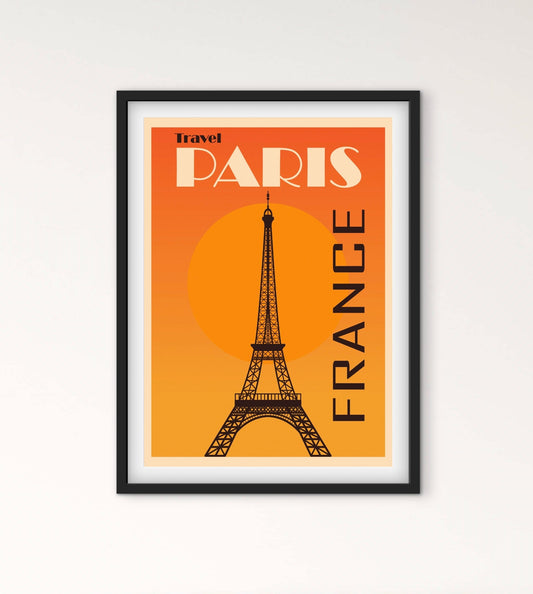 Affiche Paris France Tour Eiffel affichevintagefrance