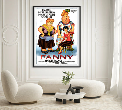Affiche Cinéma film Fanny Marcel Pagnol Raimu affichevintagefrance