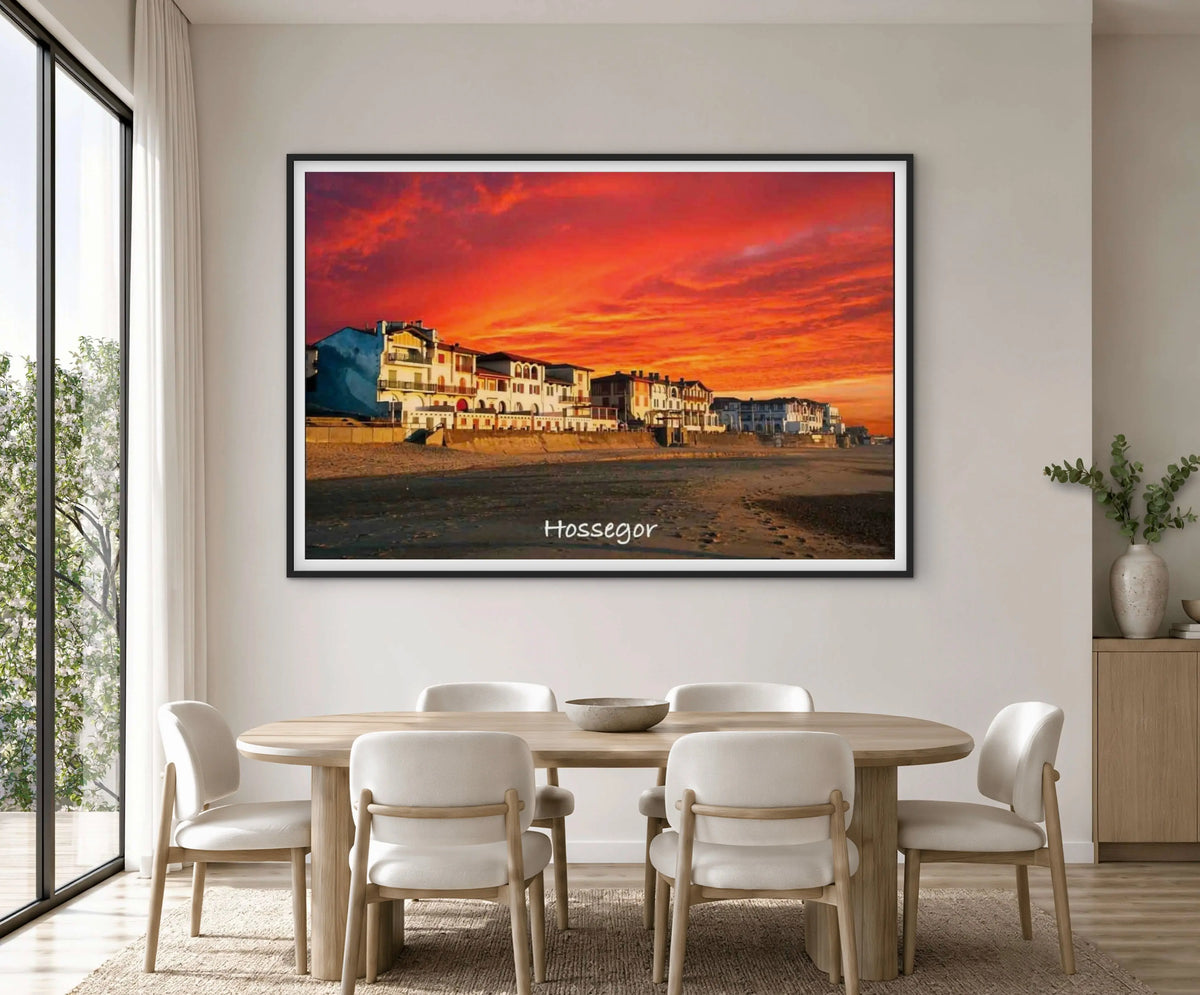 Affiche Hossegor photo ancienne affichevintagefrance