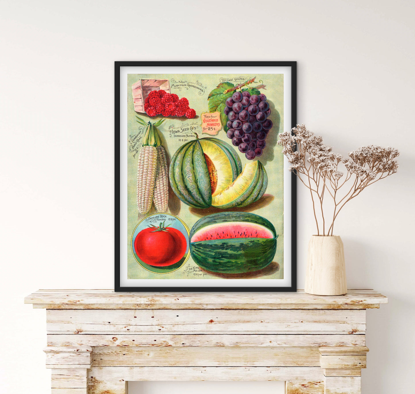 Affiche Fruits planche - affichevintagefrance