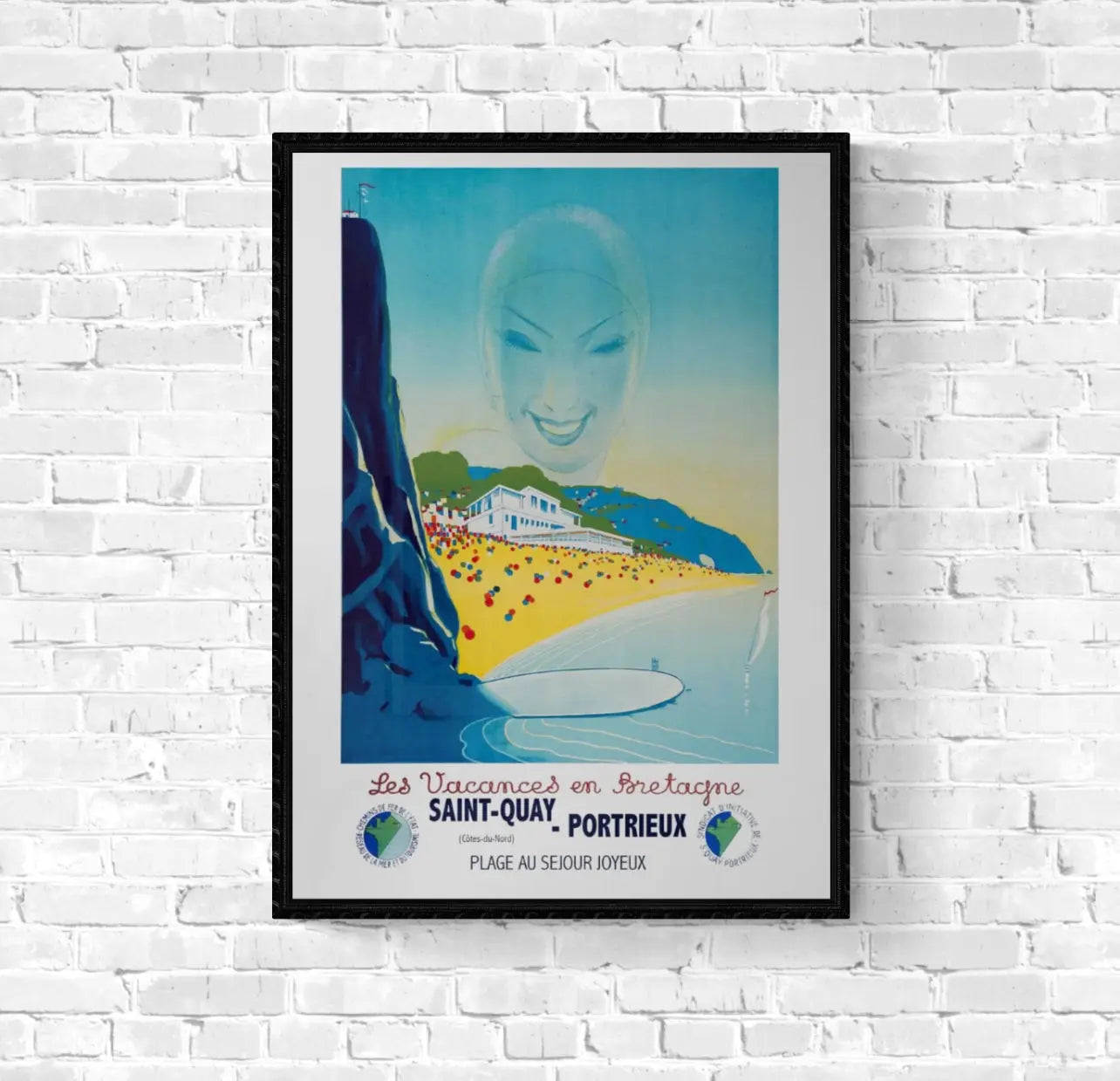 Affiche Bretagne Saint Quay Portrieux affichevintagefrance