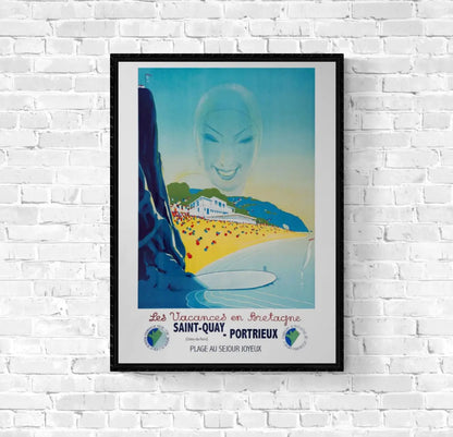 Affiche Bretagne Saint Quay Portrieux affichevintagefrance