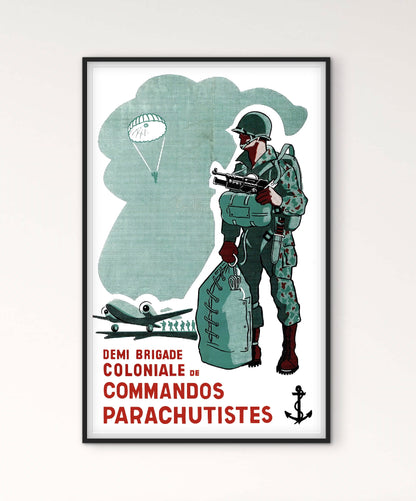 Affiche Commandos Parachutistes