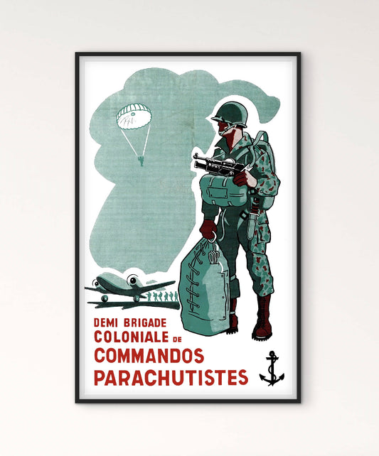 Affiche Commandos Parachutistes