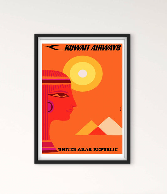 Affiche Kuwait Airways United Arab Republic