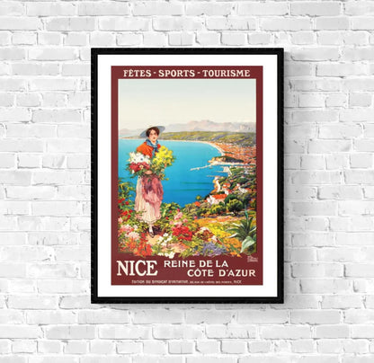 Affiche Nice Côte d’Azur affichevintagefrance