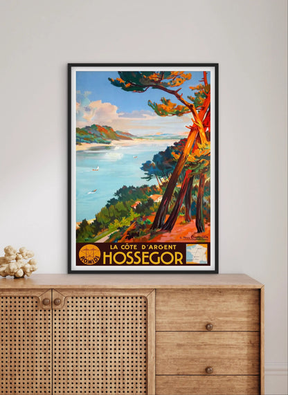 Affiche Hossegor Landes affichevintagefrance