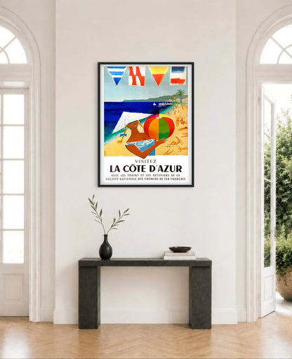 Affiche Côte d’Azur SNCF affichevintagefrance