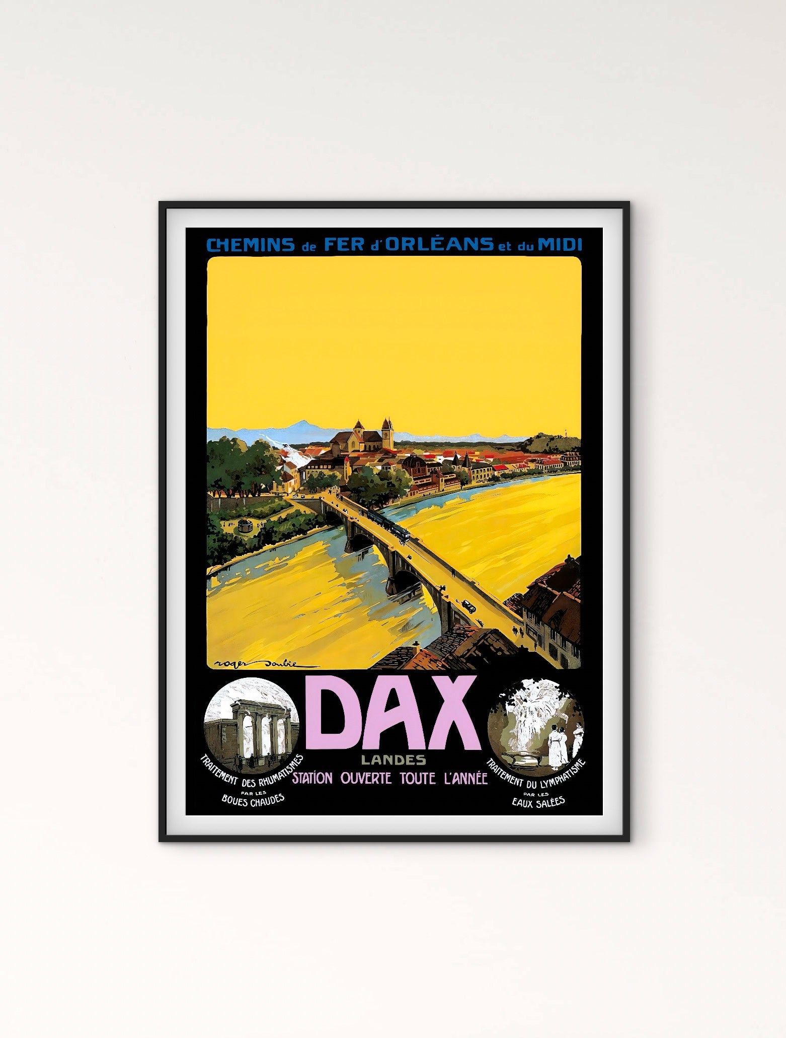 Affiche Dax Landes « chemins de fer d’Orléans » affichevintagefrance