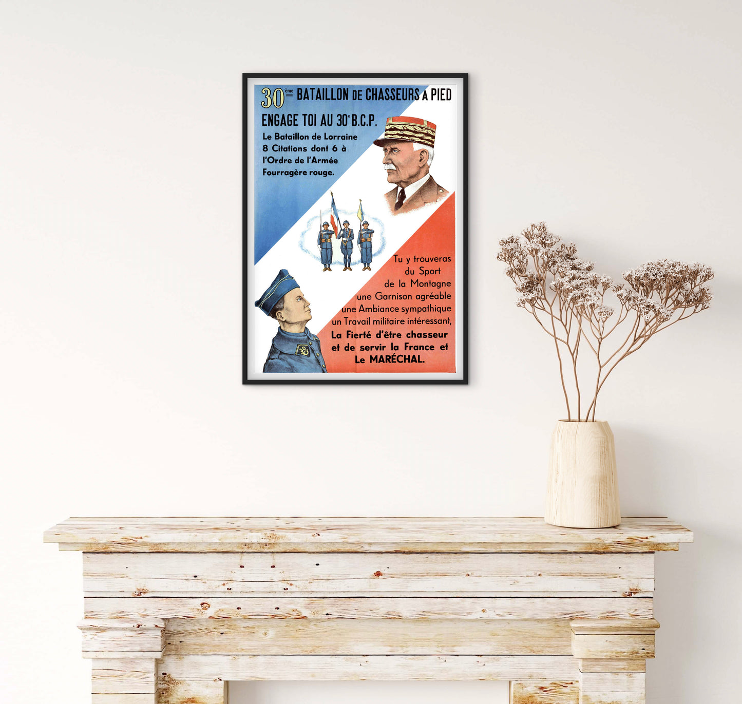 Affiche 30e bataillon de chasseurs à pied BCP