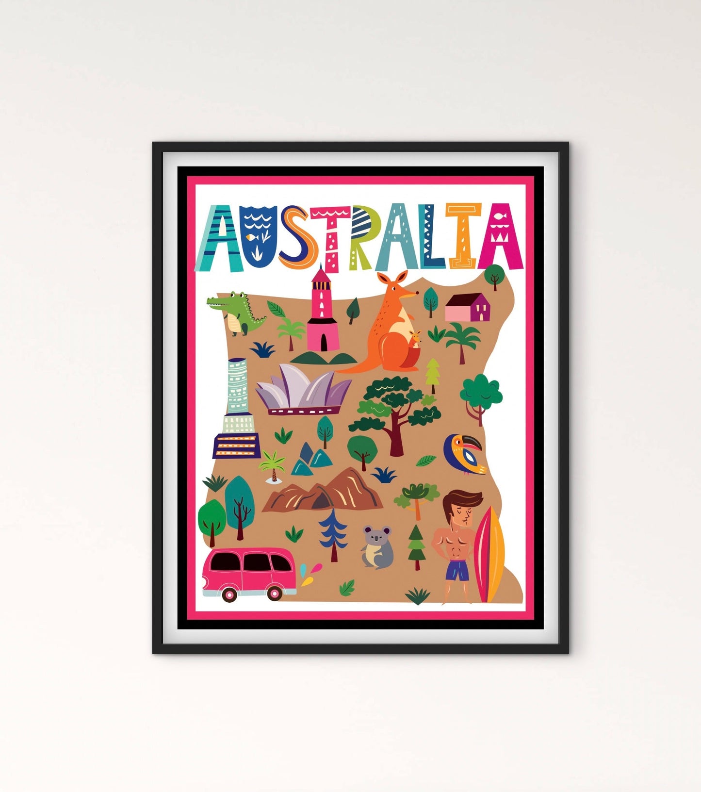 Affiche Australie moderne affichevintagefrance