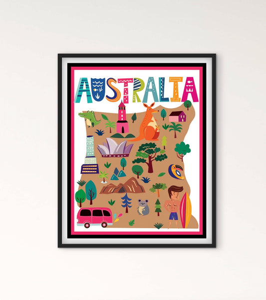 Affiche Australie moderne affichevintagefrance