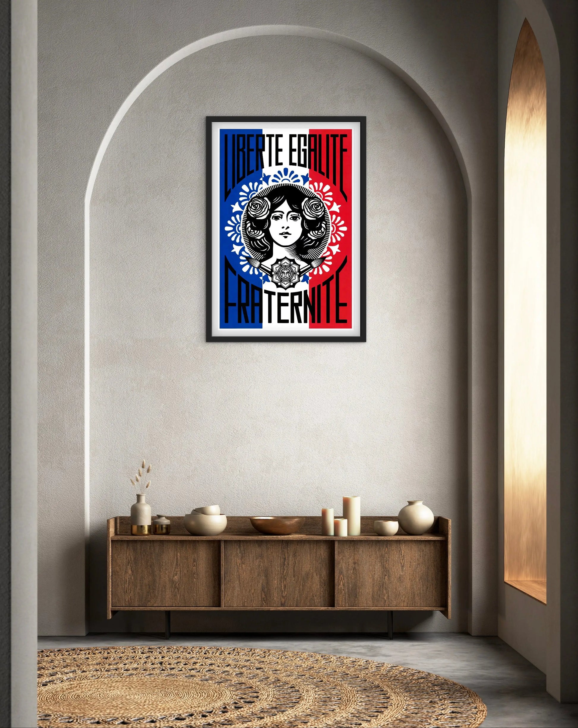 Affiche Liberté Égalité Fraternité Marianne affichevintagefrance