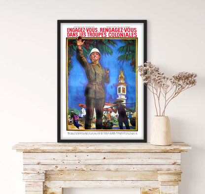 Affiche Engagez vous dans la troupes coloniales