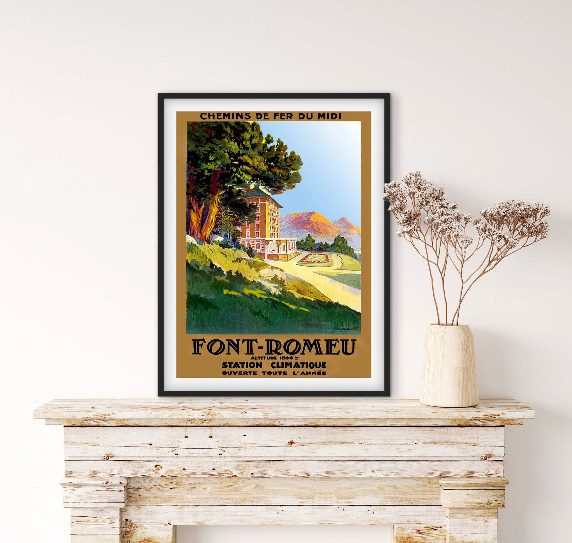 Font-Romeu-Odeillo-Via, station climatique affichevintagefrance