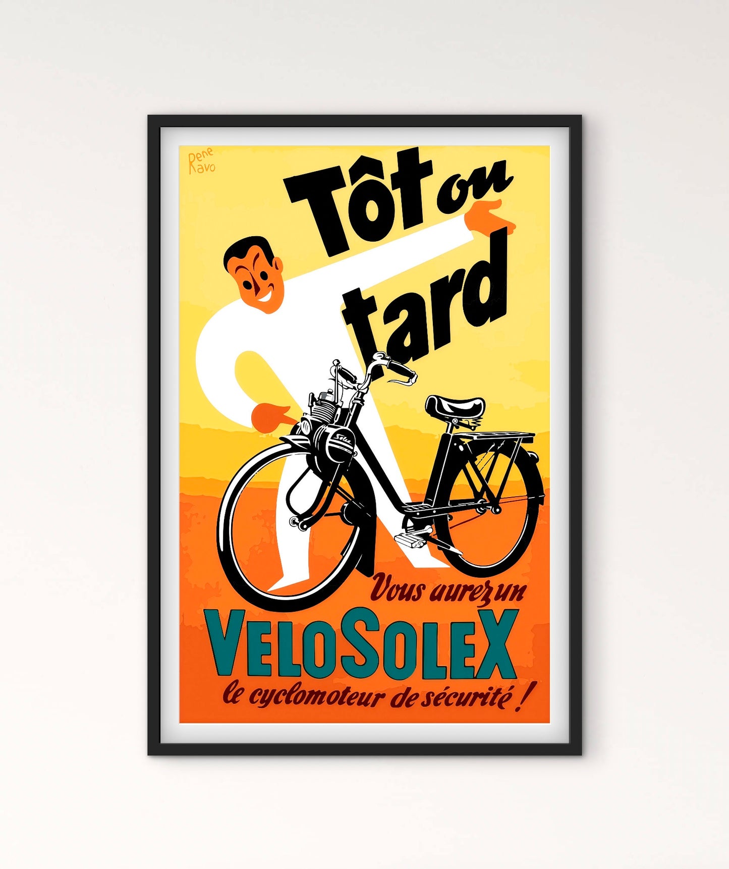 Affiche Vélo Solex « Tôt ou tard »