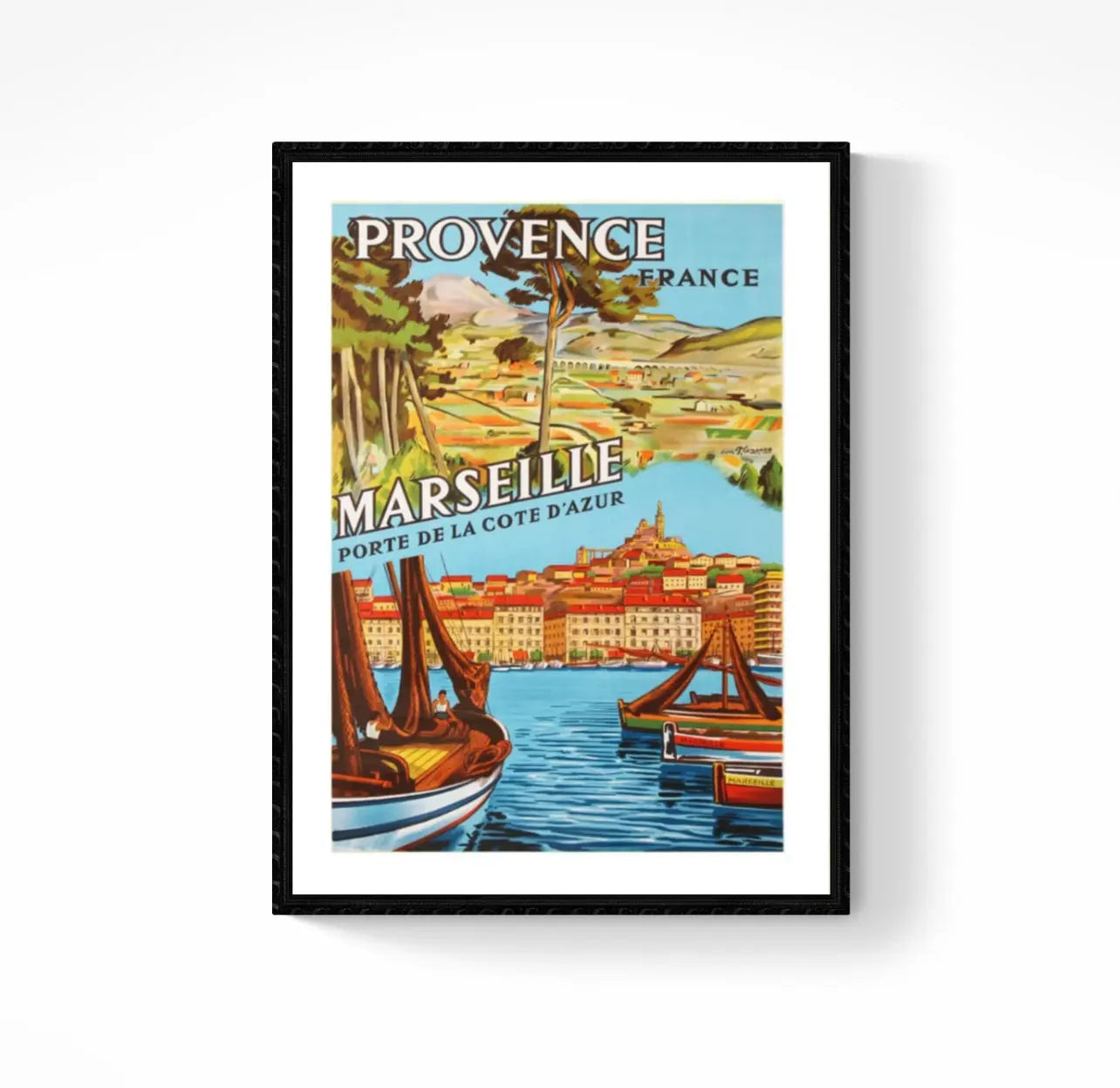 Affiche Provence Marseille Côte d’Azur affichevintagefrance