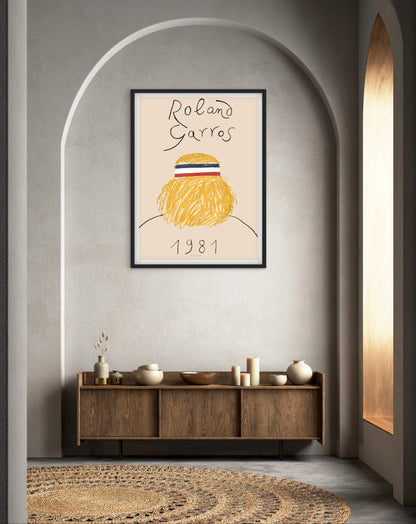 Affiche Tennis Roland Garros 1981 affichevintagefrance