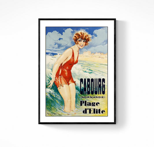 Affiche Cabourg plage