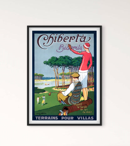 Affiche Chiberta Biarritz affichevintagefrance